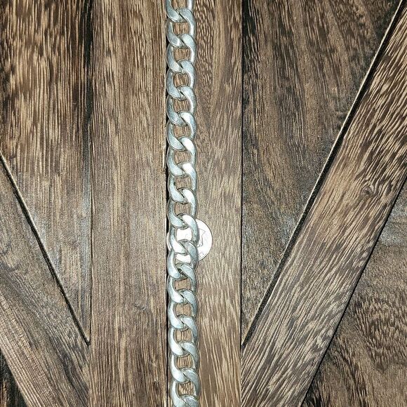 Sterling Silver 925 Cuban Link Solid Necklace Heavy 96.6 Grams 20 Inches - Picture 8 of 12